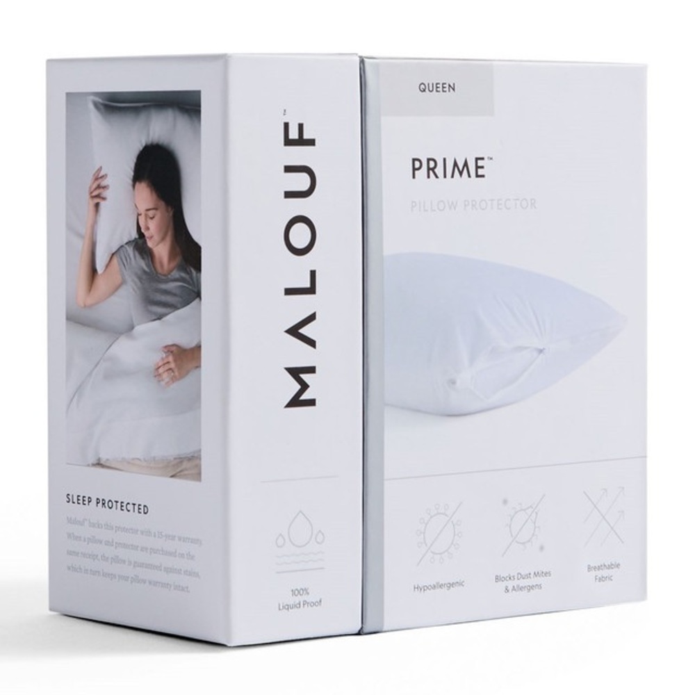 Malouf Prime Pillow Protector Queen Size Waterproof